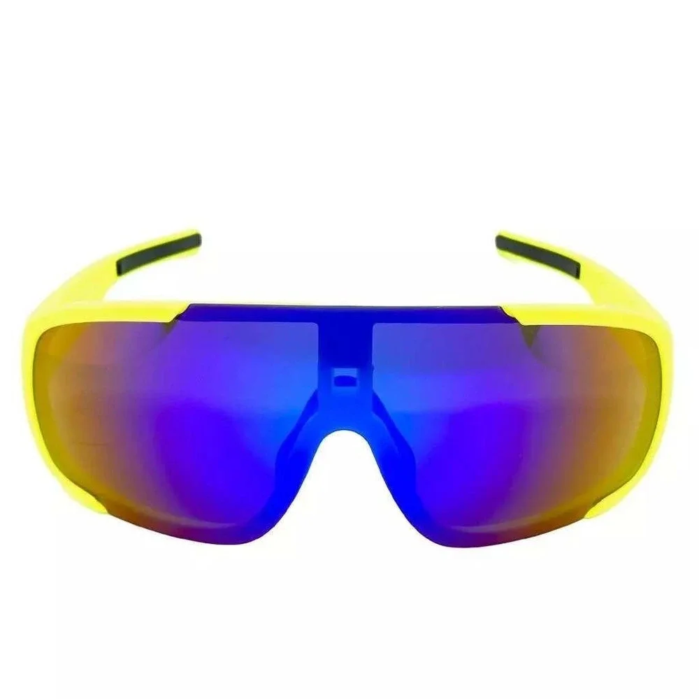 Sport Sunglasses Shield Visor Cycling Running‎ Glasses Neon Yellow Men Fishing